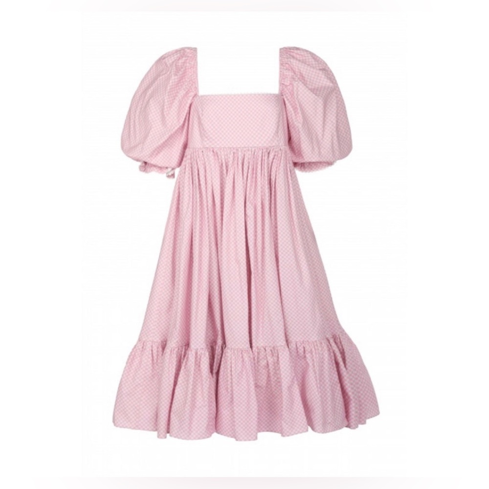 Selkie Ice Cream Gingham French Puff Dress - Picture 2 of 7
